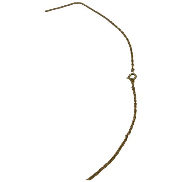 Delicate Gold Tone Chain Necklace Simple Minimalist Rope Twist Long 24 inch - Picture 5 of 12